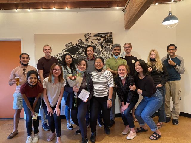 The Han Lab celebrates Miranda’s PhD completion.