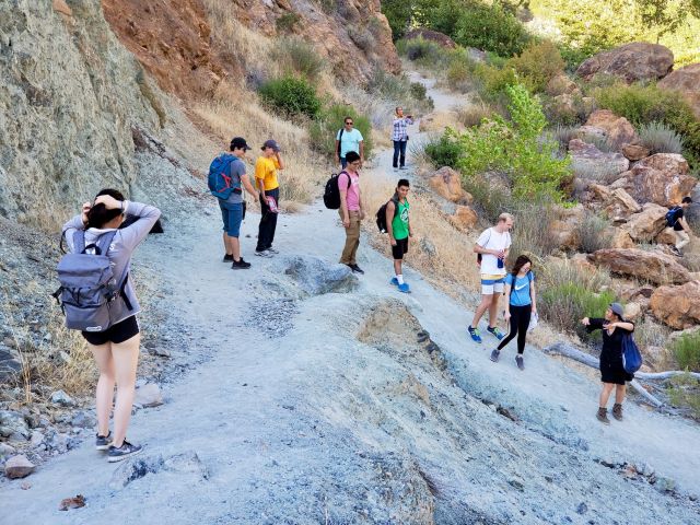 Sep 2019 - Songi leads the pack on the Red Rock Hike